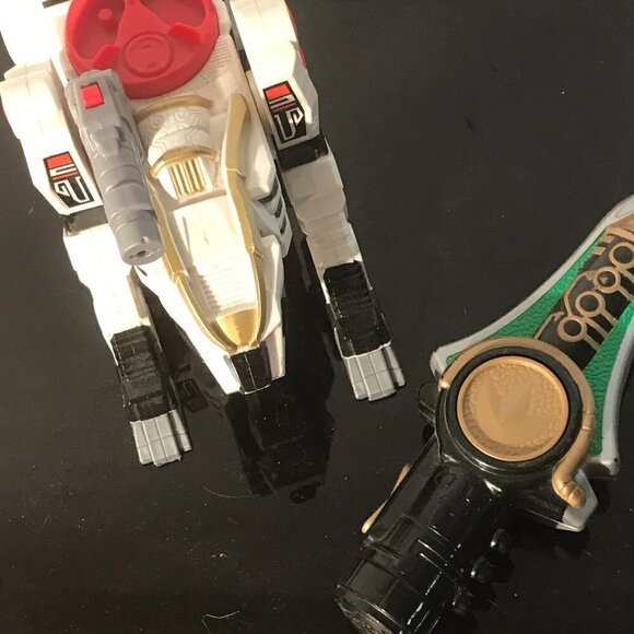 Power Rangers White Ranger Tiger Zord Green Ranger Dragon Dagger Toy Bundle - Picture 6 of 7